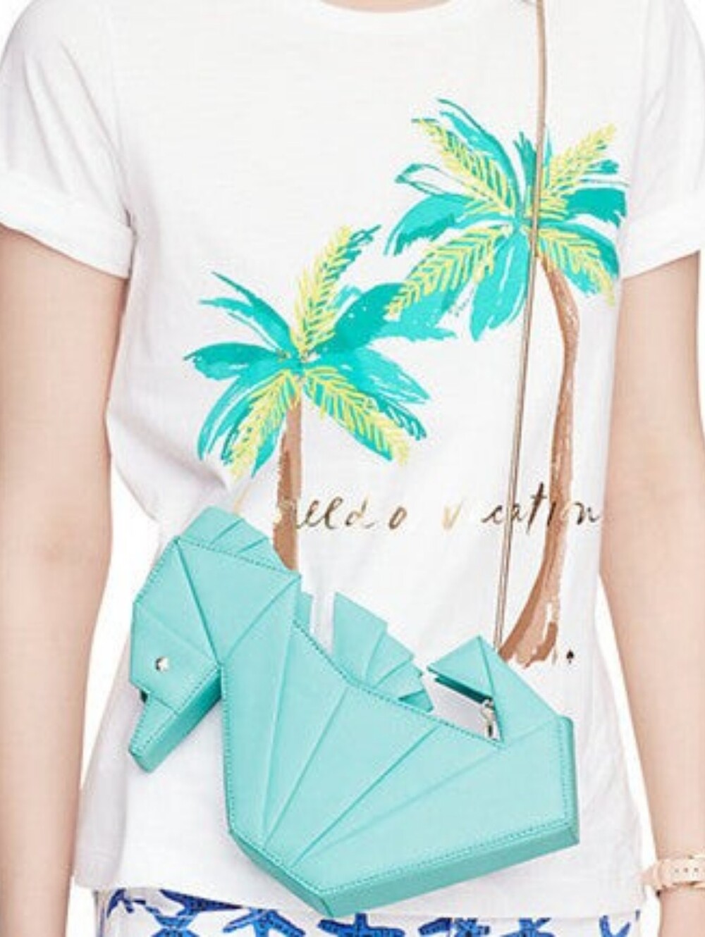 KATE SPADE NEW YORK BREATH OF FRESH AIR ORIGAMI SEAHORSE BAG